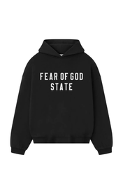 Fear of God Essentials 90's Fit Fleece Hoodie Jet Black