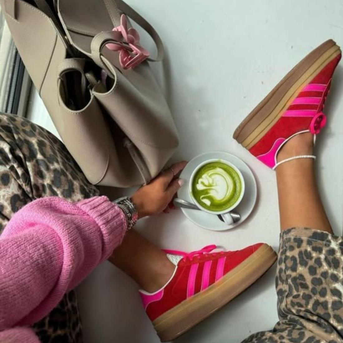 Adidas Gazelle Bold Collegiate Red / Lucid Pink