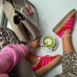 Adidas Gazelle Bold Collegiate Red / Lucid Pink