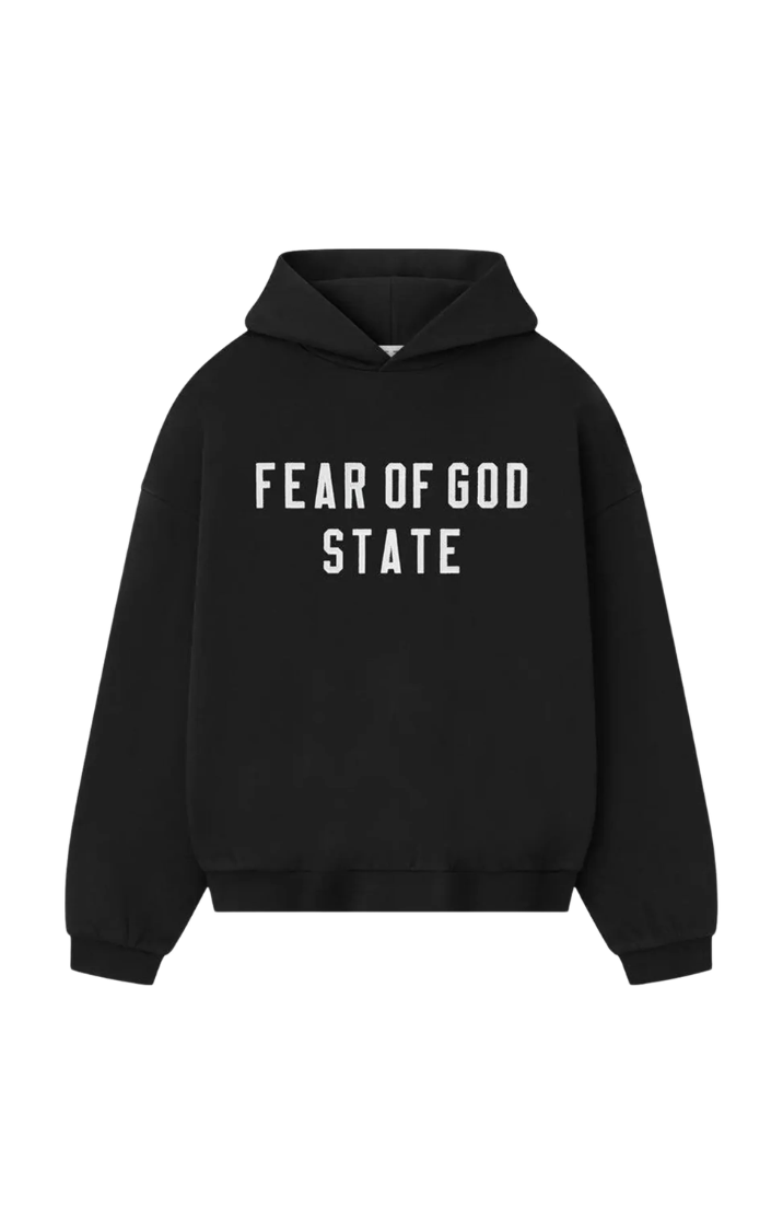 Fear of God Essentials 90's Fit Fleece Hoodie Jet Black