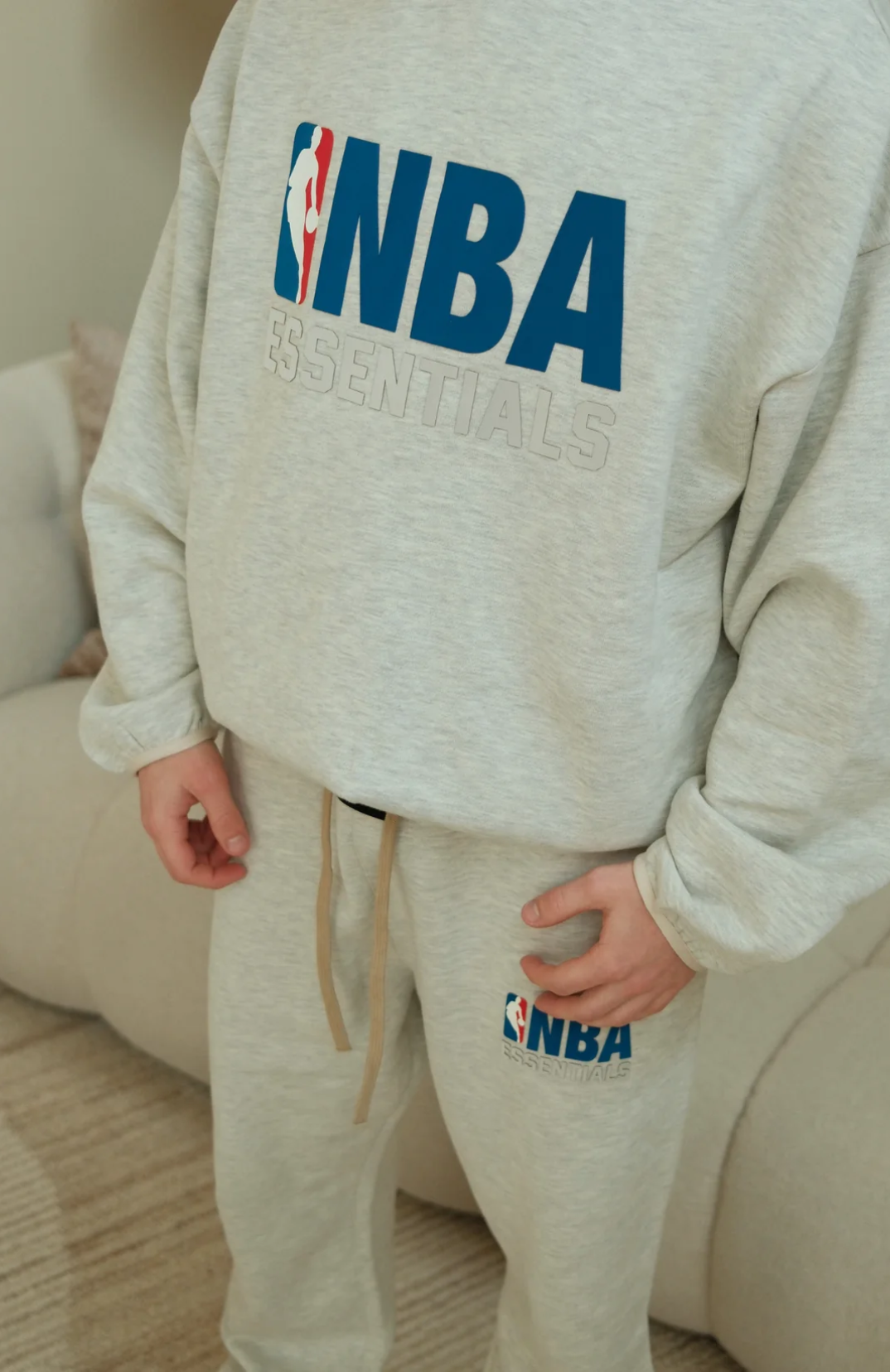 Fear Of God Essentials NBA Light Heather Hoodie