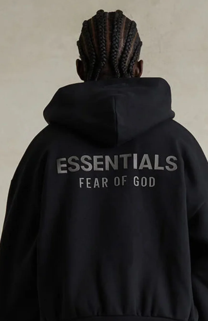 Fear of God Essentials Classic Fleece Hoodie Jet Black