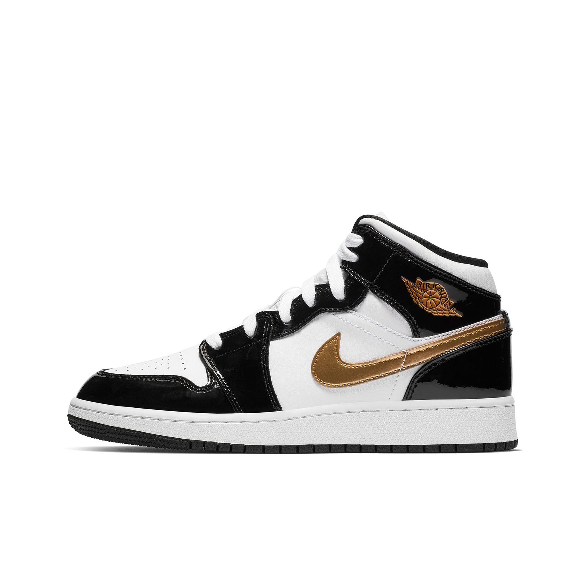 Air jordan 1 black gold patent leather Clearance