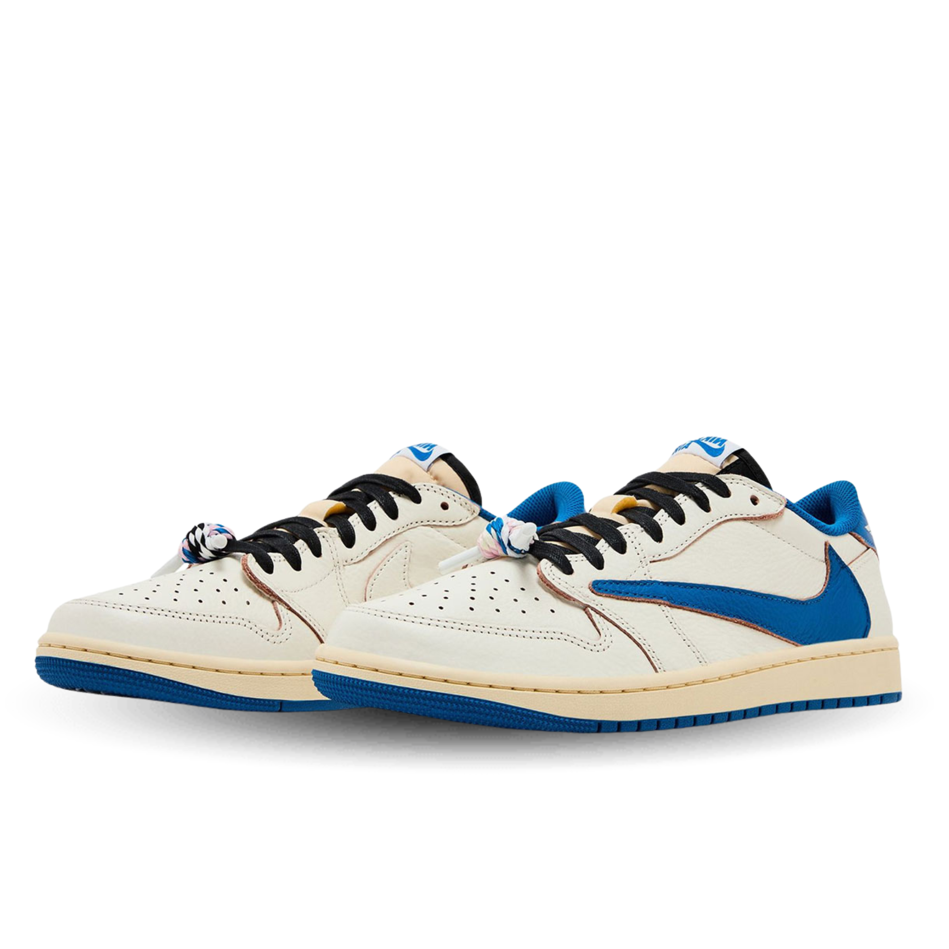 Air Jordan 1 Retro Low OG SP Fragment x Travis Scott Sail Military Blue - DM7866-104