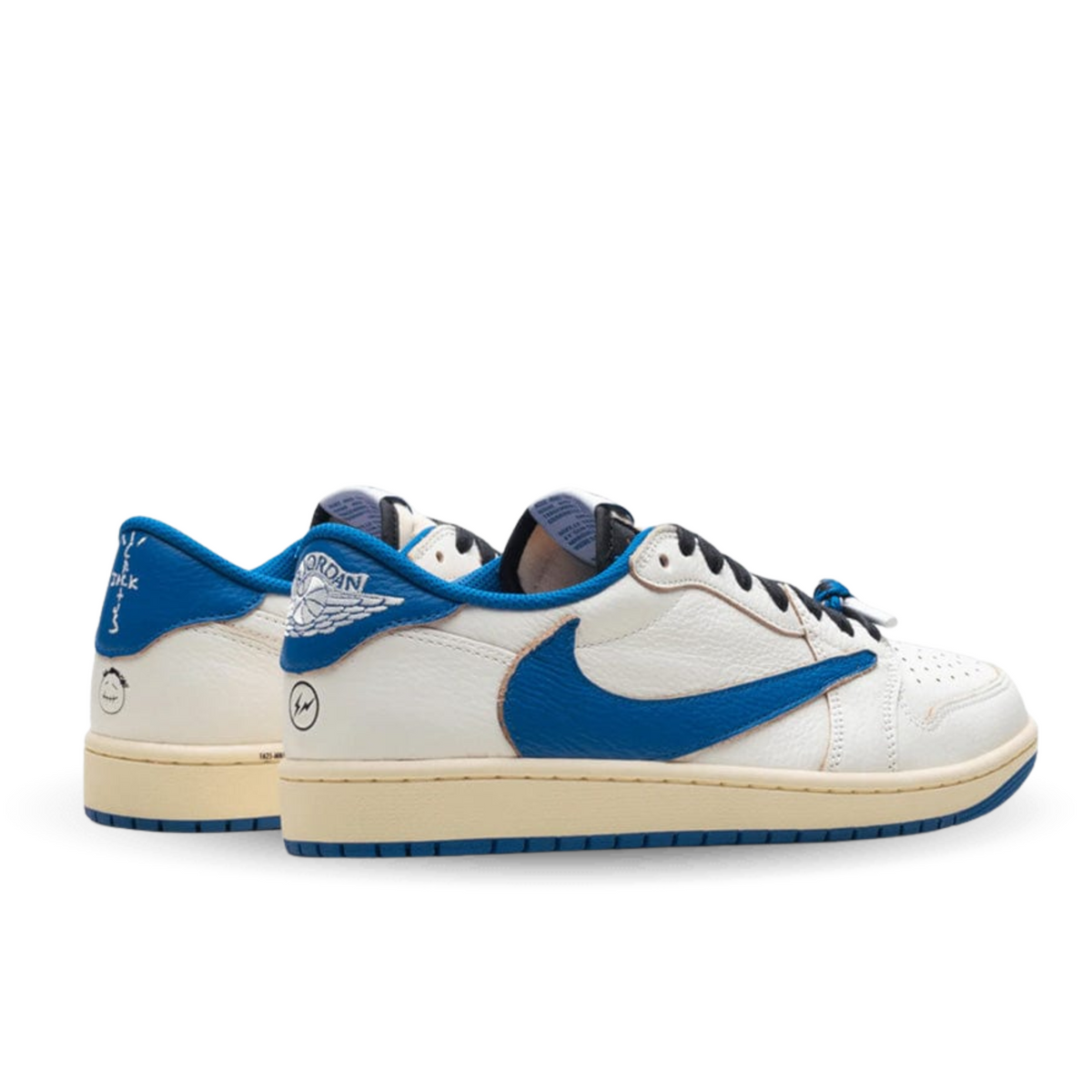 Air Jordan 1 Retro Low OG SP Fragment x Travis Scott Sail Military Blue - DM7866-104