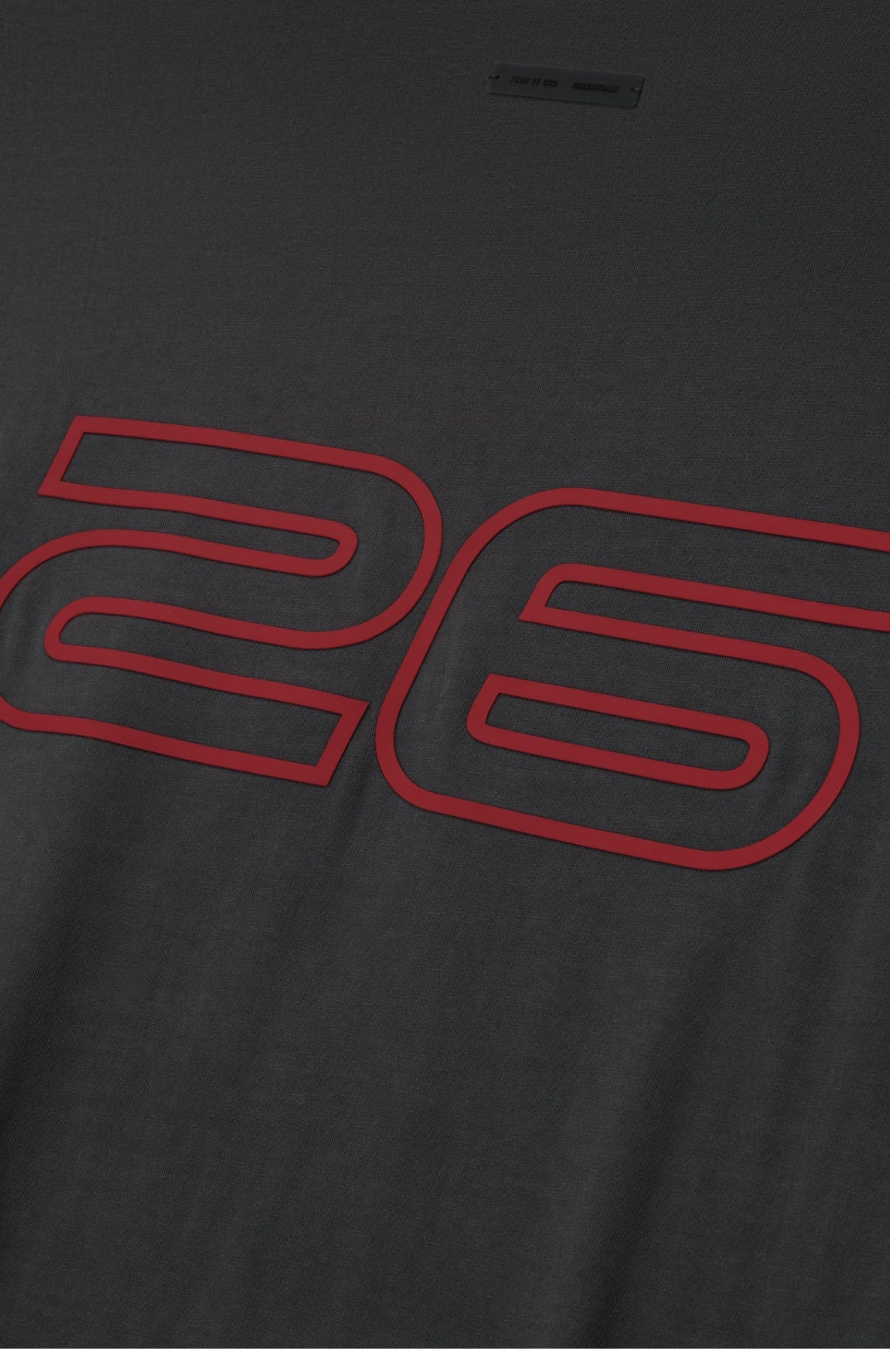 Iron Grey + Red T-shirt — Back branding detail