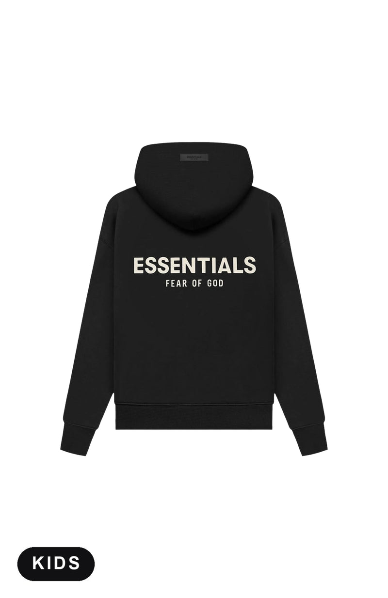 Fear of God Essentials Limo Black Kids Hoodie
