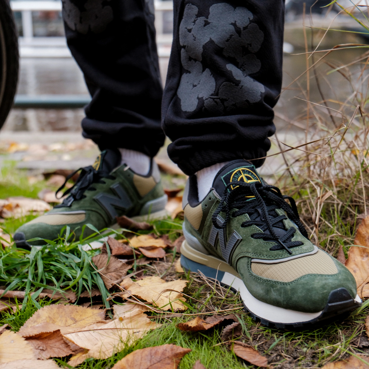 New Balance 574 Legacy x Stone Island Dark Green