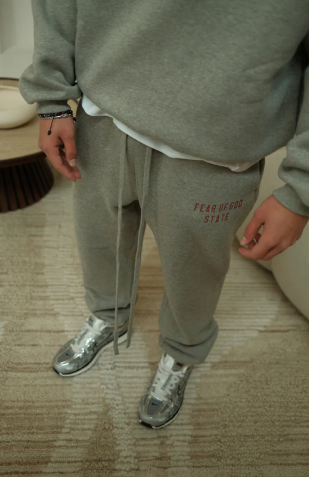 Fear of God Essentials FW24 Dark Heather State Broek