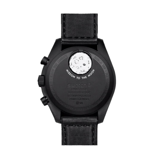 Swatch x Omega Bioceramic Moonswatch Mission to Moonphase Snoopy Black