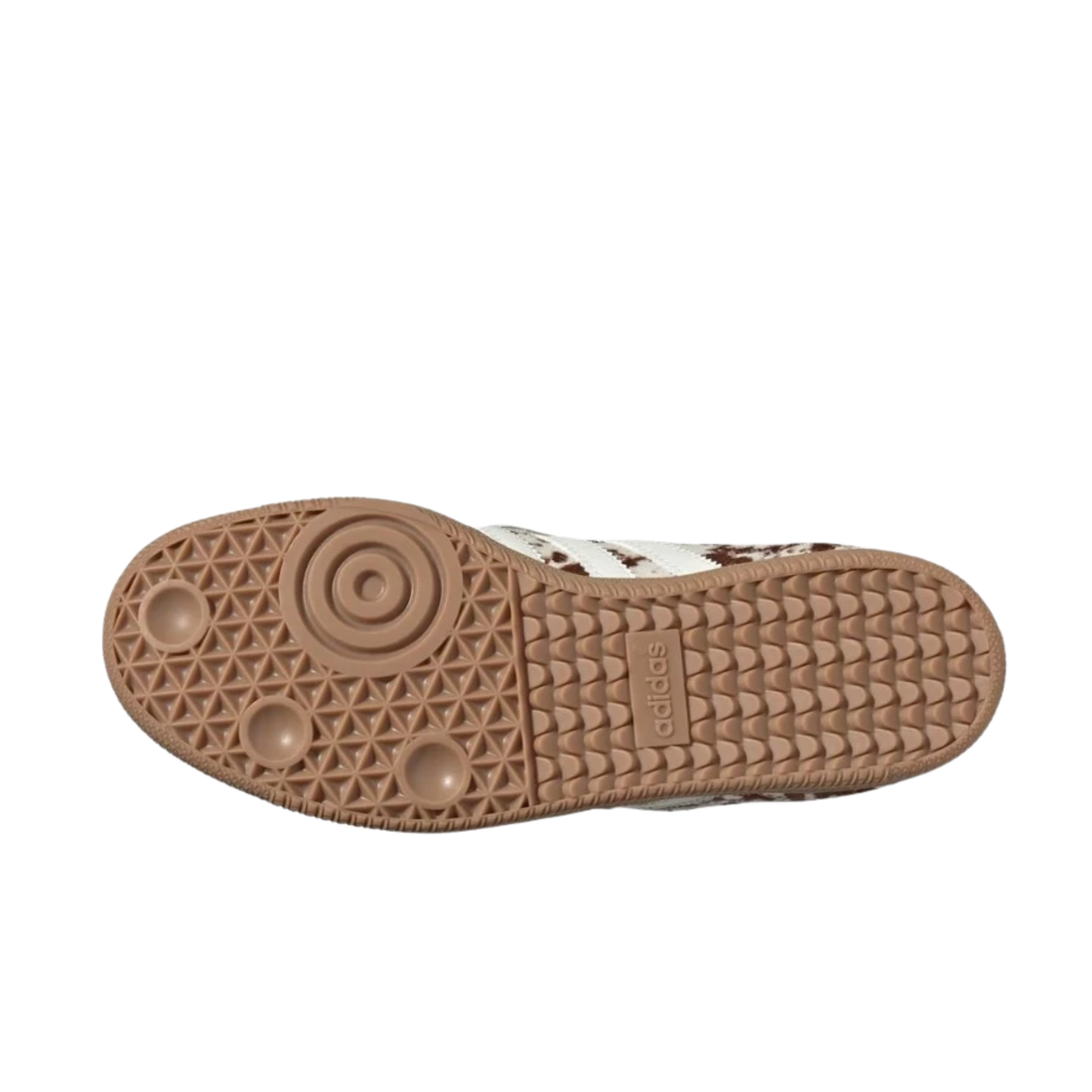 Adidas Samba LT Cow Print Brown White sneaker in brown and white cow print side view