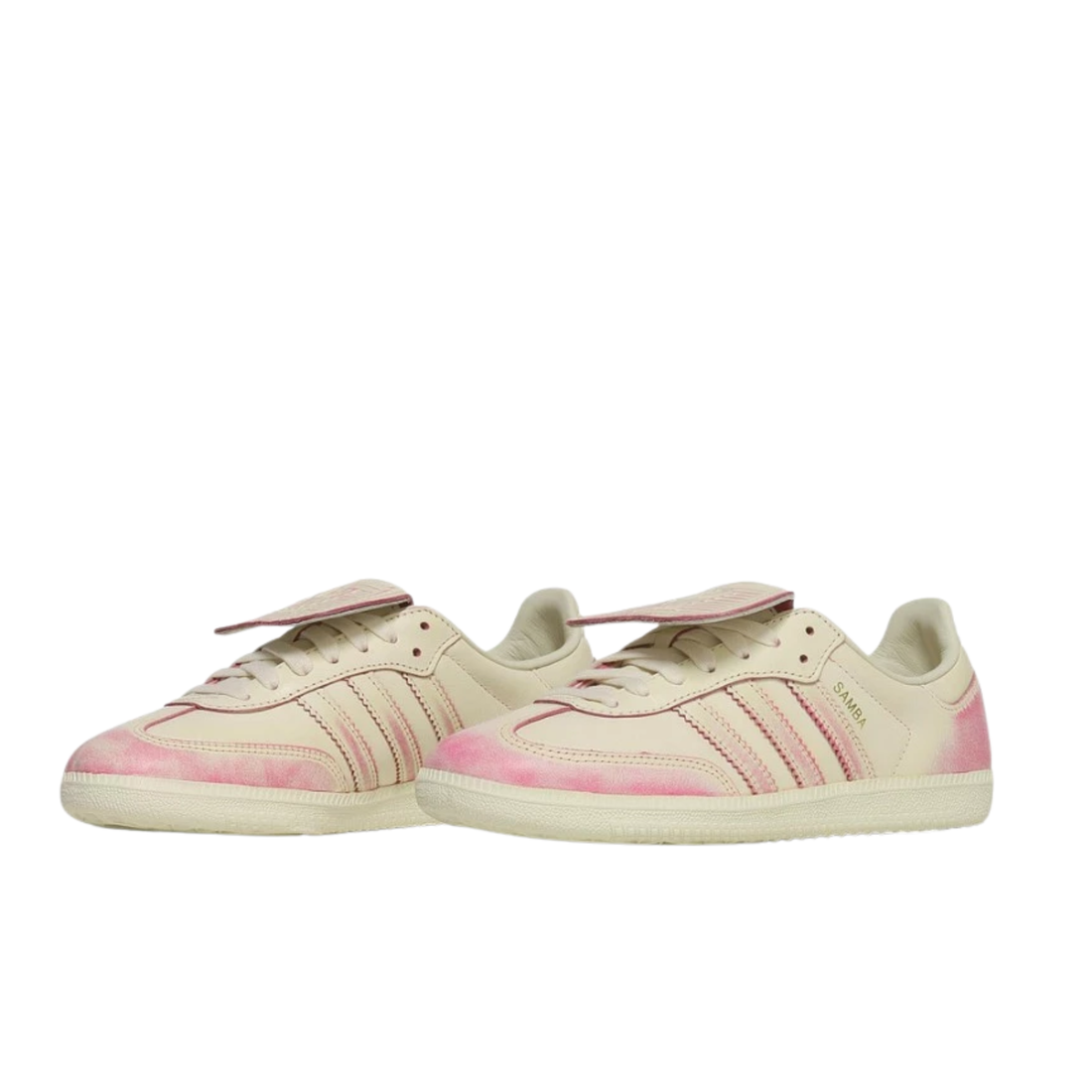 Adidas Samba LT Distressed Pack Cream White sneaker in cream white side view