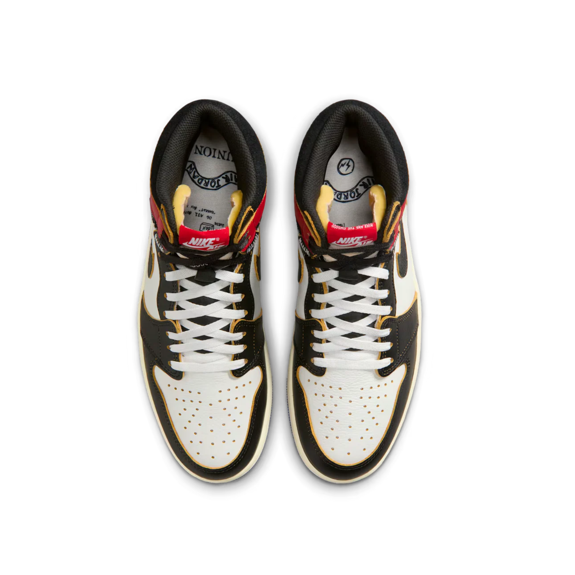 Air Jordan 1 Retro High OG SP Fragment x Union LA sneaker in varsity red sport royal top view