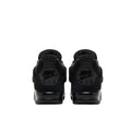 Air Jordan 4 Retro Black Cat 2025 sneakers in black back view