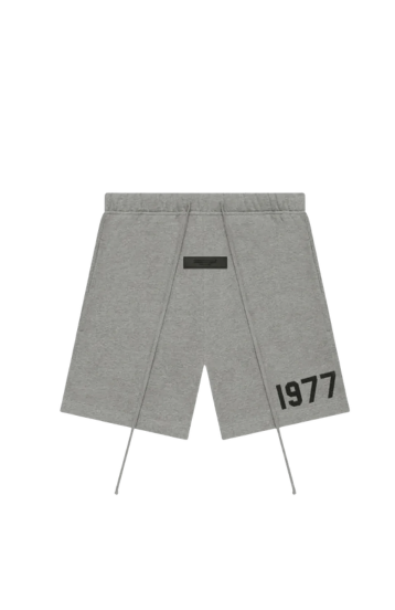 Fear of God Essentials 1977 Dark Oatmeal Summer Set shorts in dark oatmeal front view