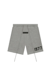 Fear of God Essentials 1977 Dark Oatmeal Summer Set shorts in dark oatmeal front view