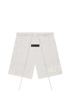 Fear of God Essentials 1977 Light Oatmeal Summer Set shorts in light oatmeal front view