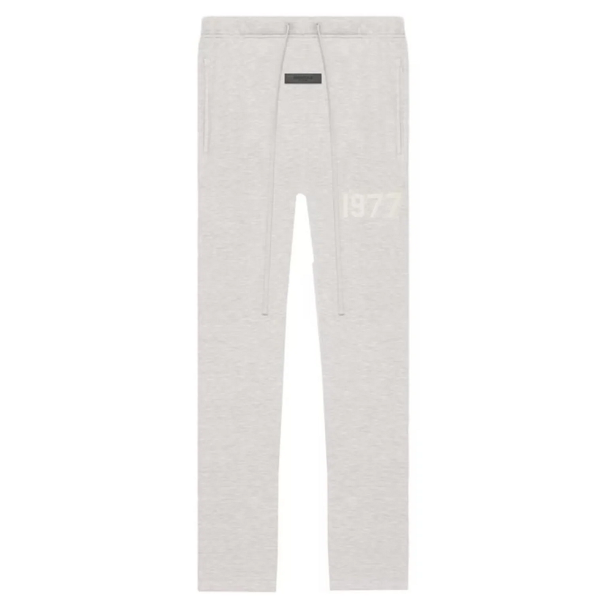 Fear of God Essentials 1977 sweatpants in light oatmeal front view