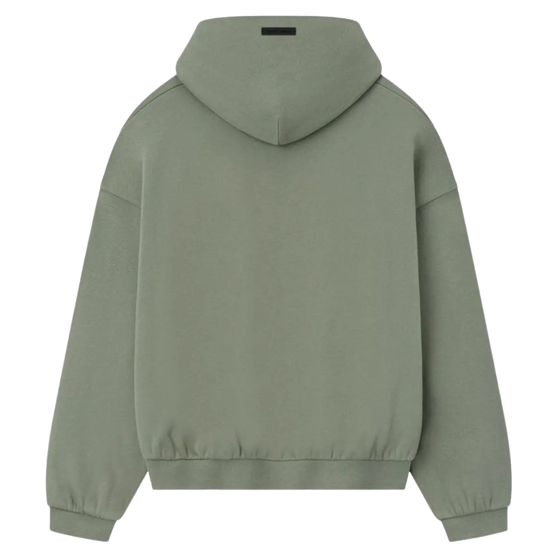 Fear of God Essentials 90s hoodie in moss back view