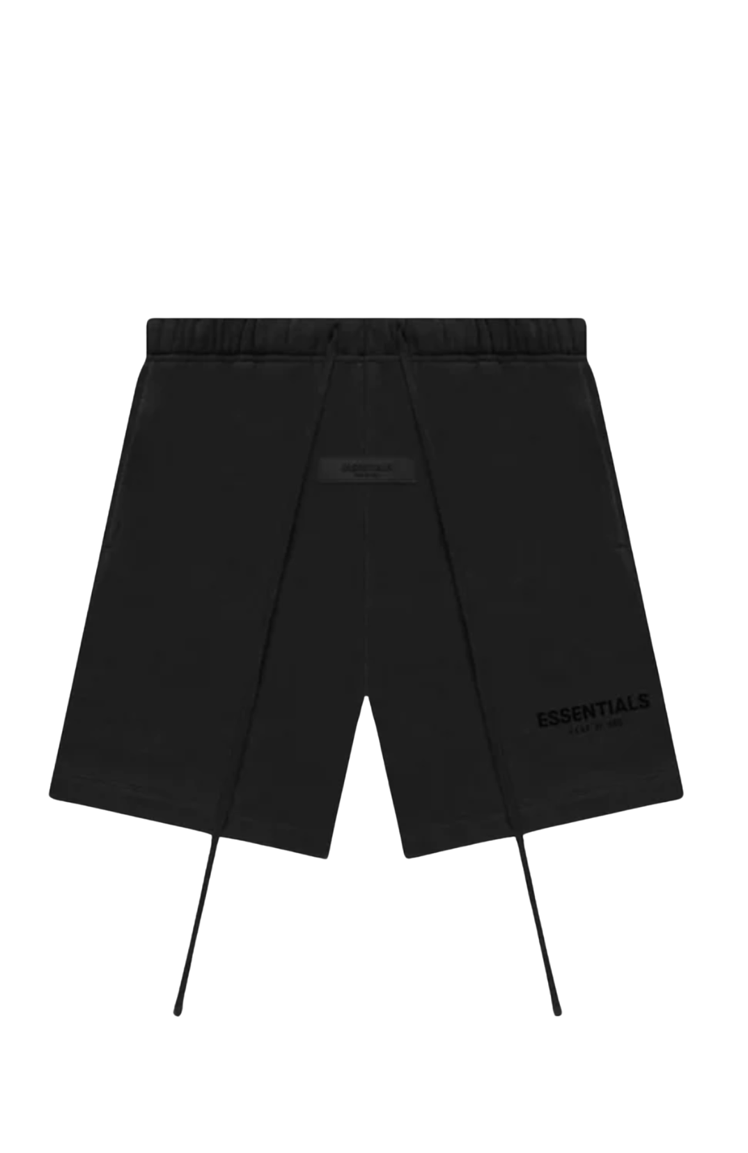 Fear of God Essentials Black Limo Summer shorts in black front view