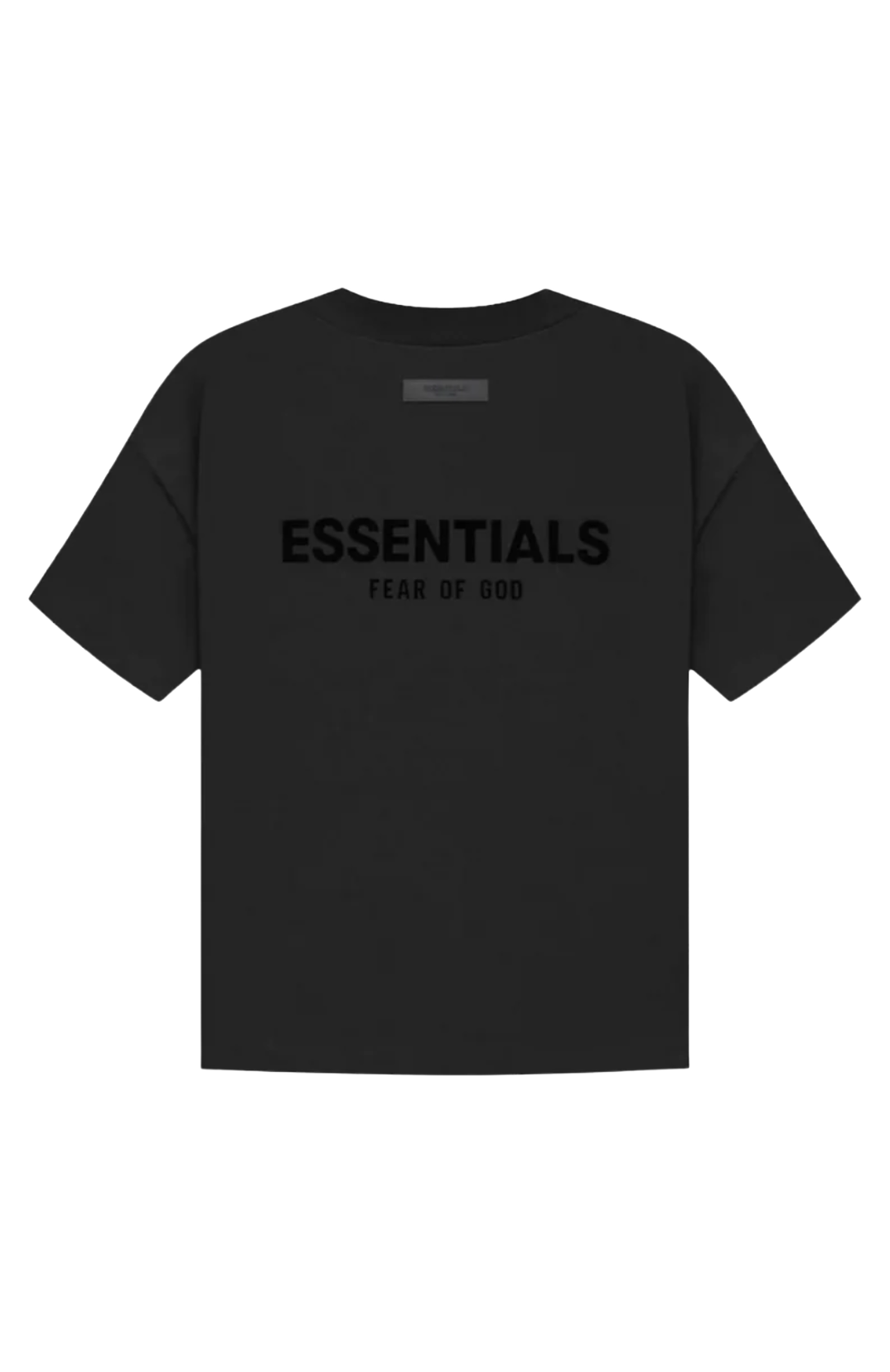 Fear of God Essentials Black Limo Summer t-shirt in black back view
