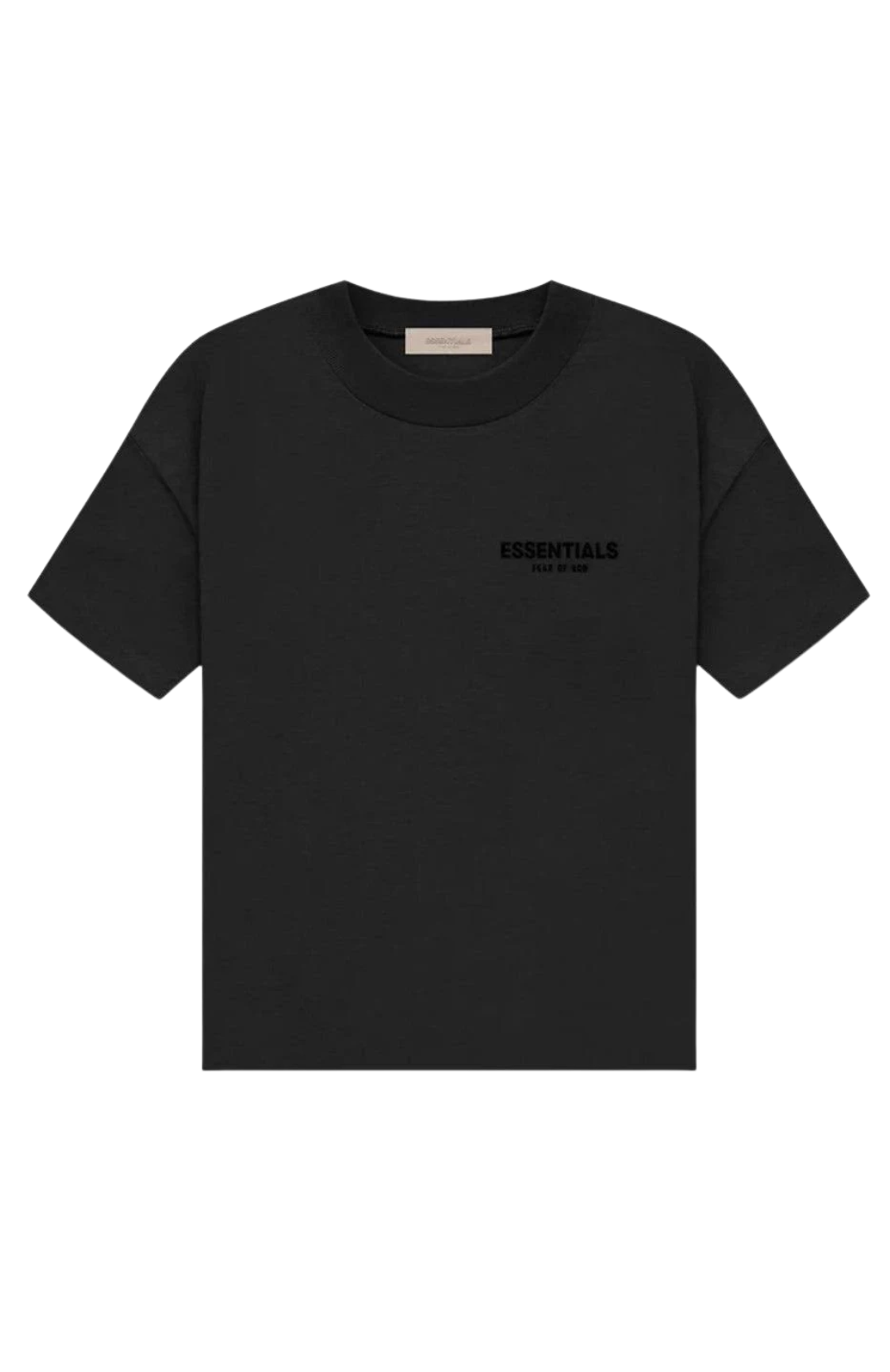 Fear of God Essentials Black Limo Summer t-shirt in black front view