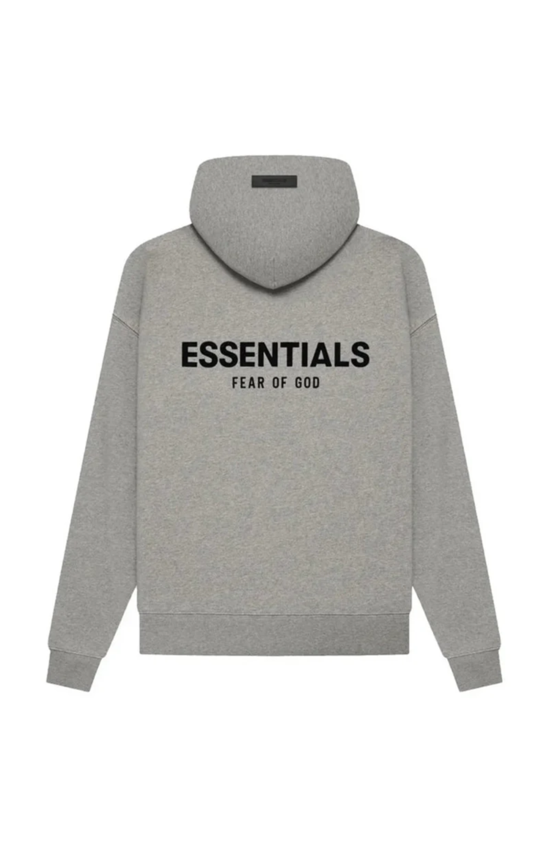 Fear of God ESSENTIALS hoodie in dark oatmeal back view