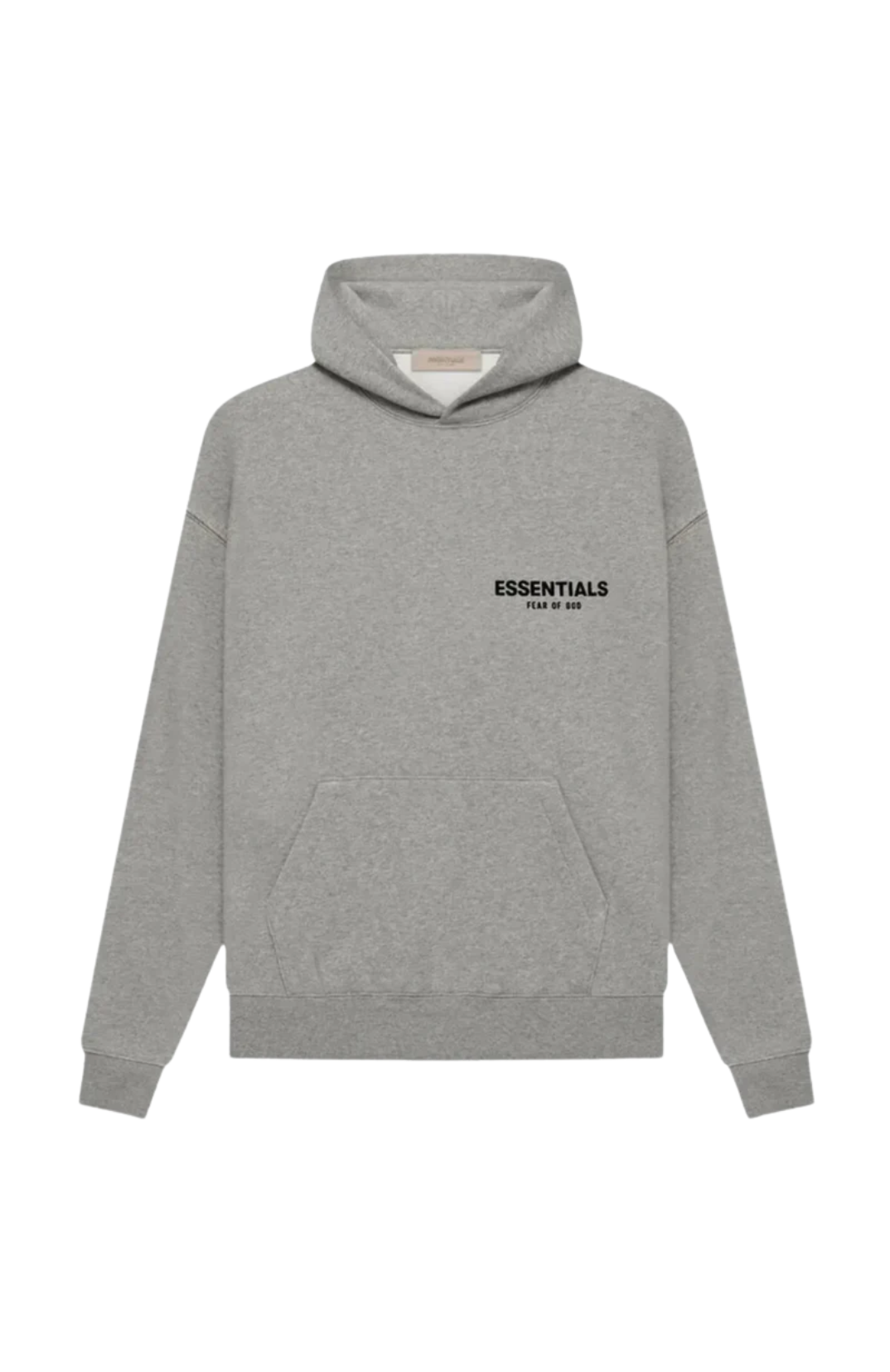 Fear of God ESSENTIALS hoodie in dark oatmeal front view