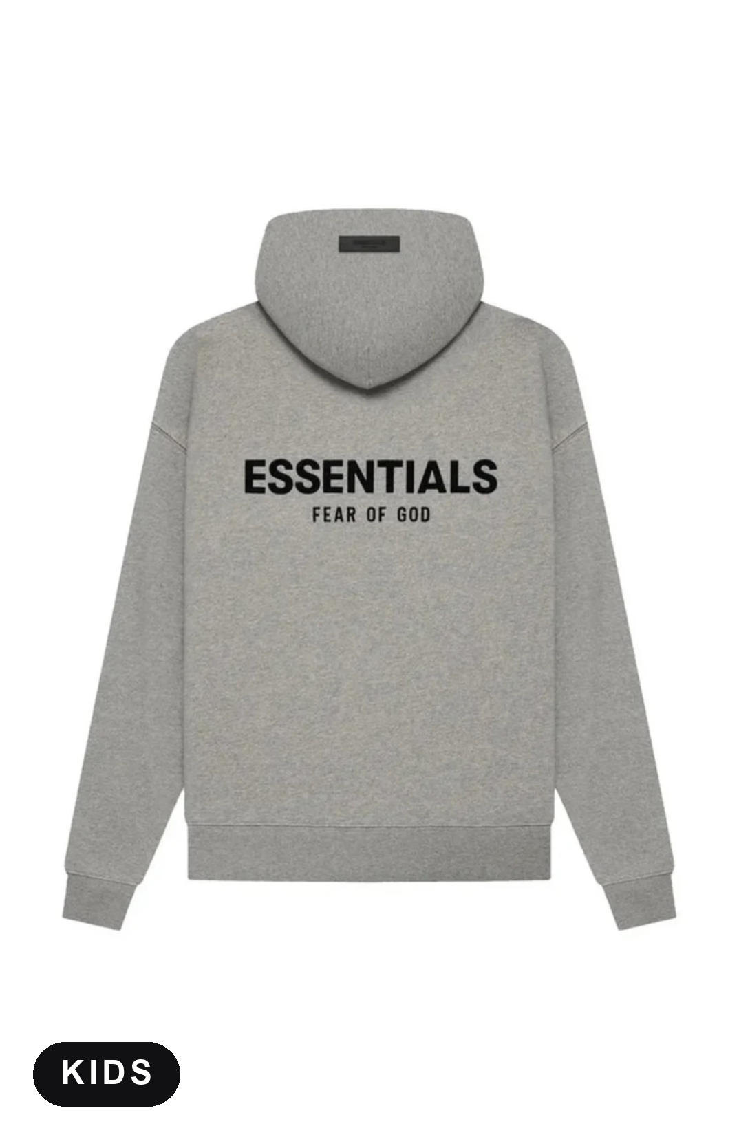 Fear of God Essentials Dark Oatmeal Kids Hoodie - achterkant