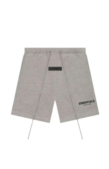 Fear of God Essentials Dark Oatmeal Summer Set shorts in dark oatmeal front view