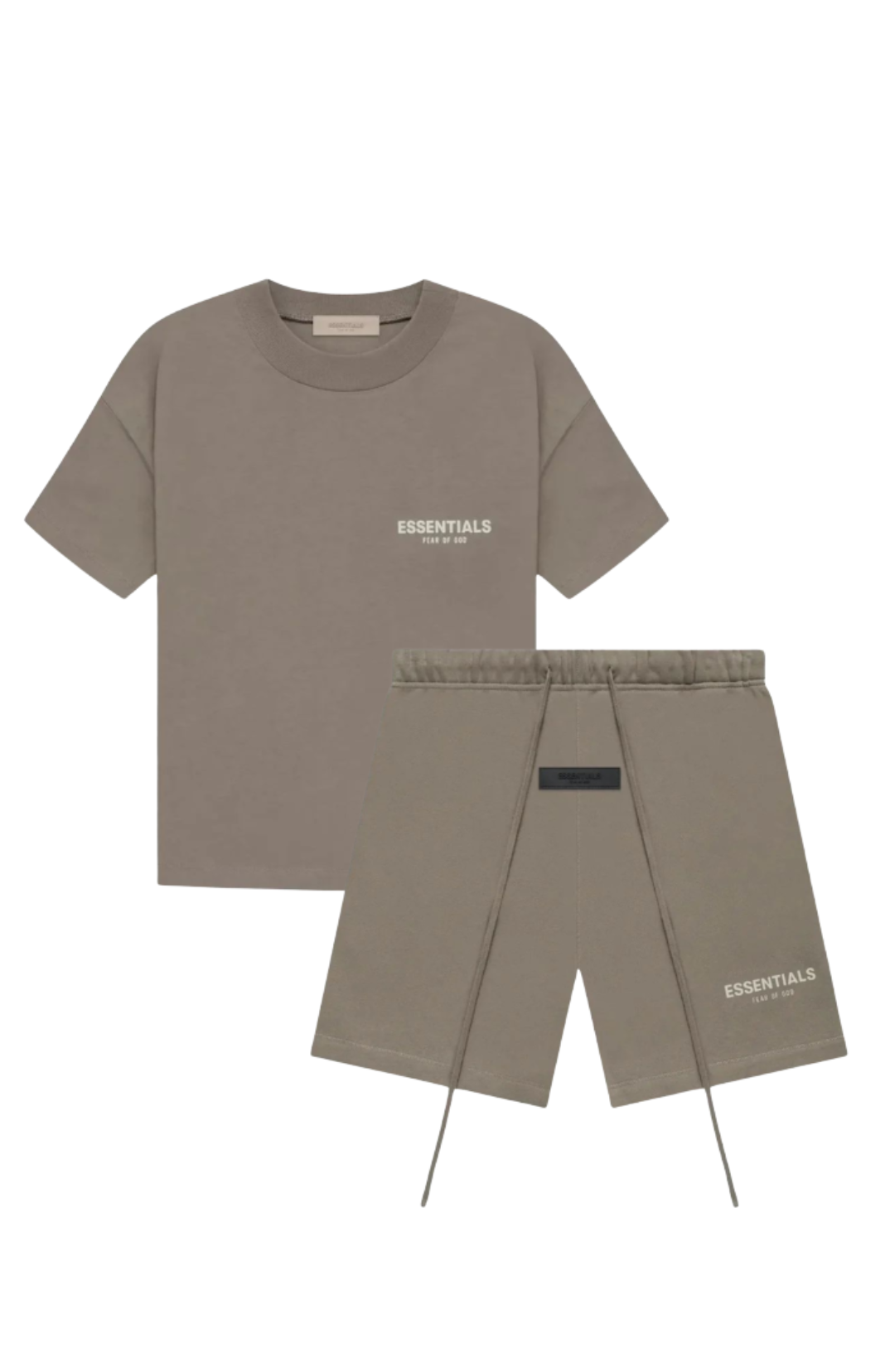 Fear of God Essentials Desert Taupe Summer Set two-piece set in desert taupe