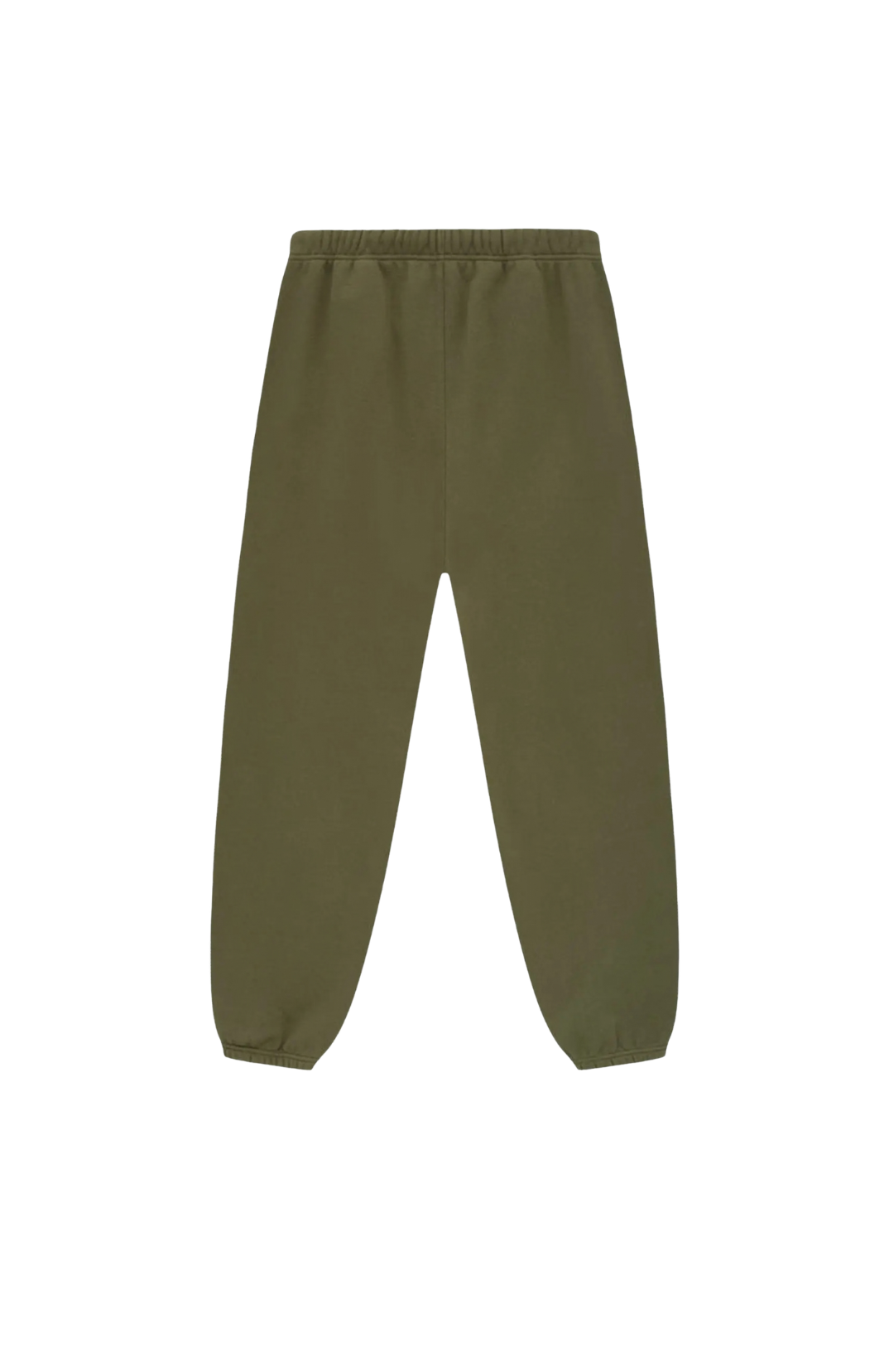 Fear of God Essentials Fleece sweatpants in military front view