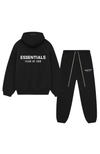 Fear of God ESSENTIALS hoodie and sweatpants set in black white