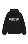 Fear of God ESSENTIALS hoodie in black white back view