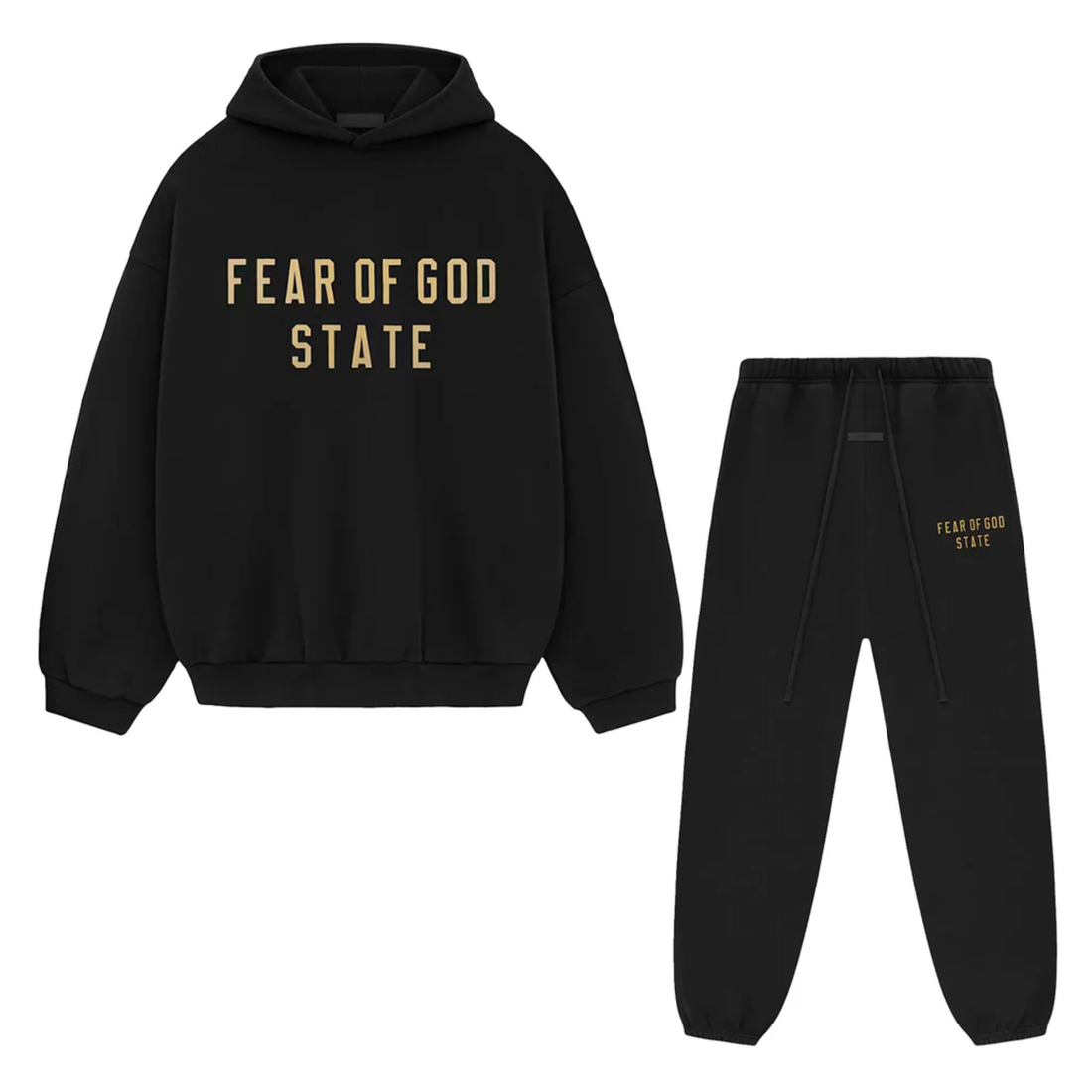 Fear of God Essentials FW24 hoodie and sweatpants set in black