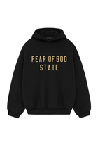 Fear of God Essentials FW24 Black Yellow State Hoodie