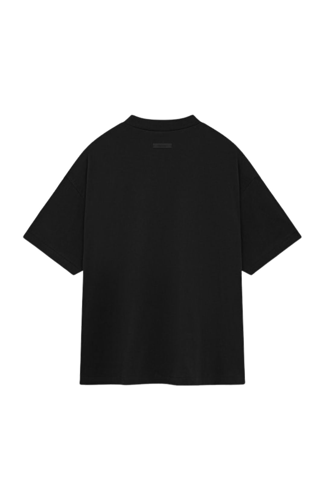 Fear of God Essentials FW24 Black Yellow Summer t-shirt in black front view