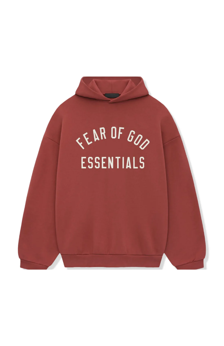 Fear Of God Essentials hoodie in crimson