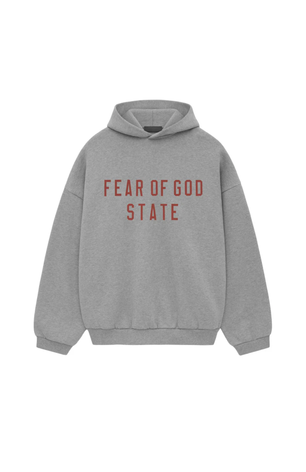 Fear of God Essentials FW24 Dark Heather State Full Set hoodie in dark heather front view