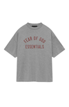 Fear of God Essentials FW24 Dark Heather Summer Set t-shirt in dark heather front view