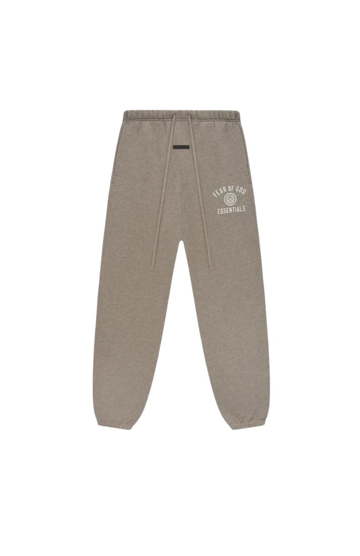 Fear of God ESSENTIALS sweatpants in fleece heather gray front view