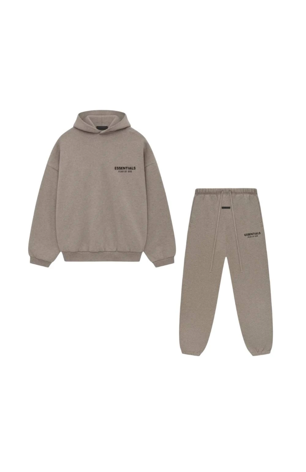 Fear of God ESSENTIALS hoodie and sweatpants set in heather grey