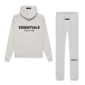 Fear of God Essentials hoodie and sweatpants set in light oatmeal