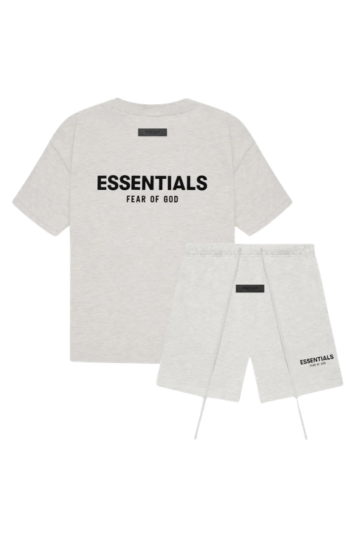 Fear of God Essentials Light Oatmeal Summer Set two-piece set in light oatmeal