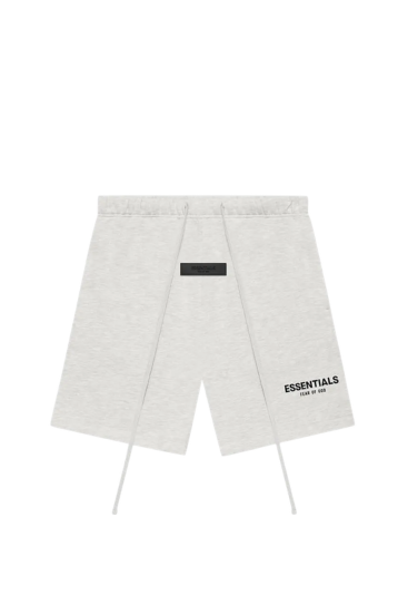 Fear of God Essentials Light Oatmeal Summer Set shorts in light oatmeal front view