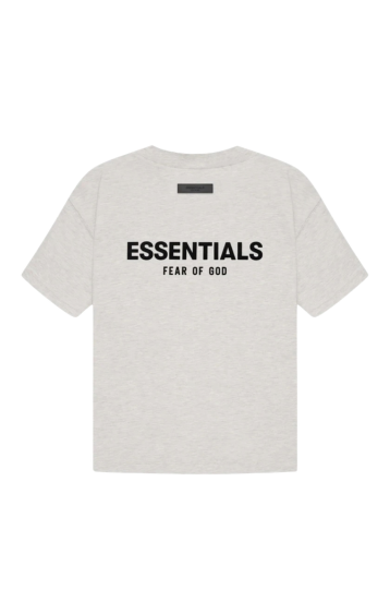 Fear of God Essentials Light Oatmeal Summer Set t-shirt in light oatmeal alternate front view