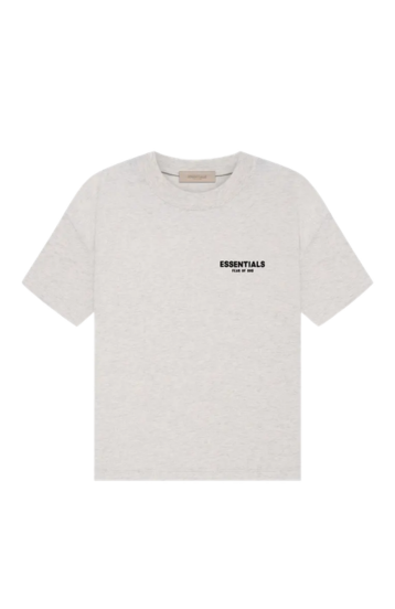 Fear of God Essentials Light Oatmeal Summer Set t-shirt in light oatmeal front view