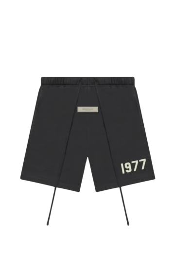 Fear of God Essentials Limo Black Full Set shorts in limo black front view