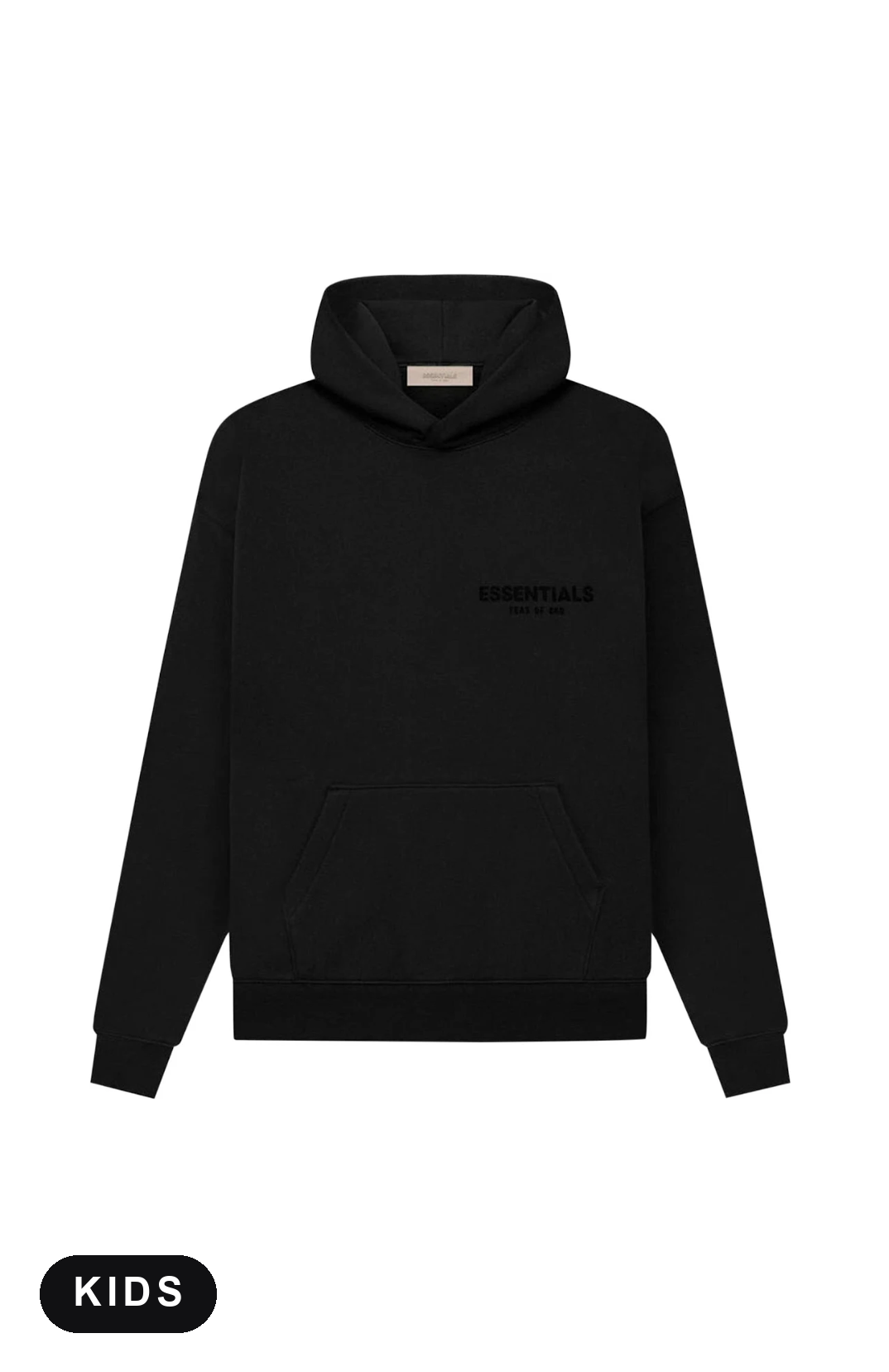 Fear of God Essentials Limo Black Kids Hoodie - voorkant