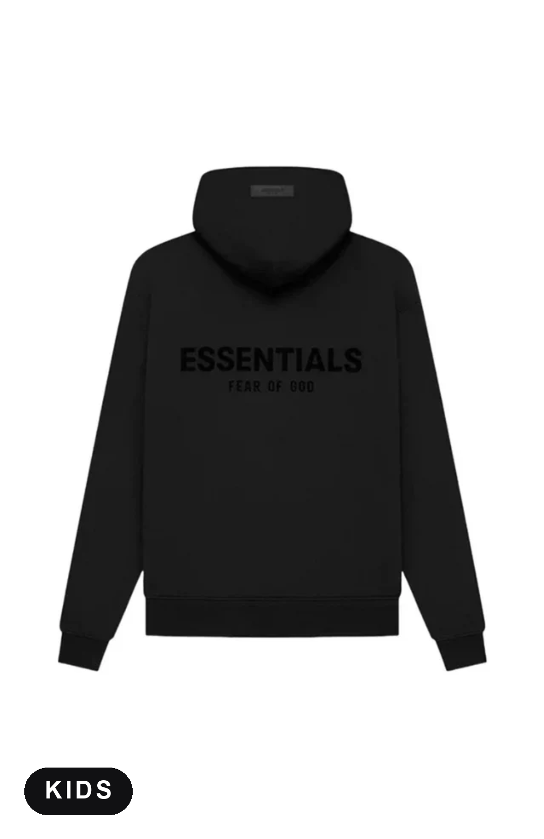 Fear of God Essentials Limo Black Kids Hoodie - voorkant